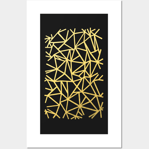 Abstract Outline Thick Gold Wall Art by ProjectM